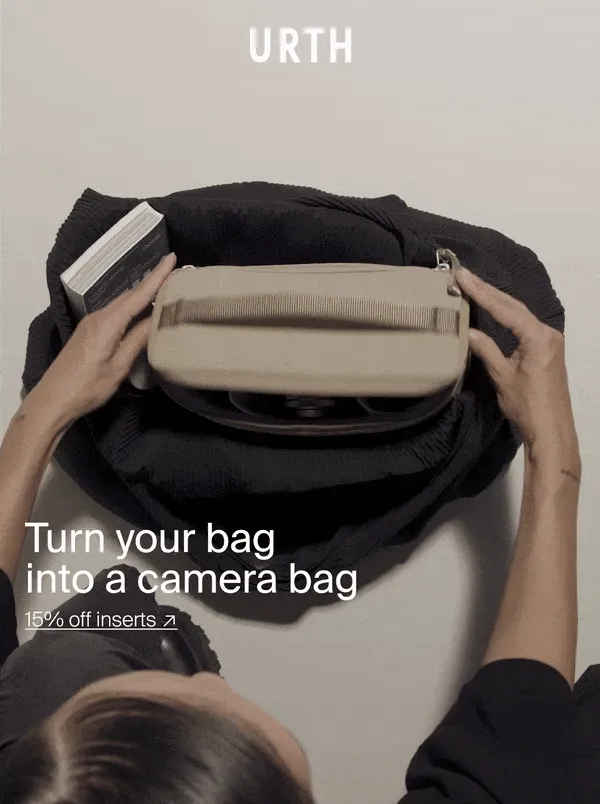 Turn your bag into a camera bag — 15% off inserts