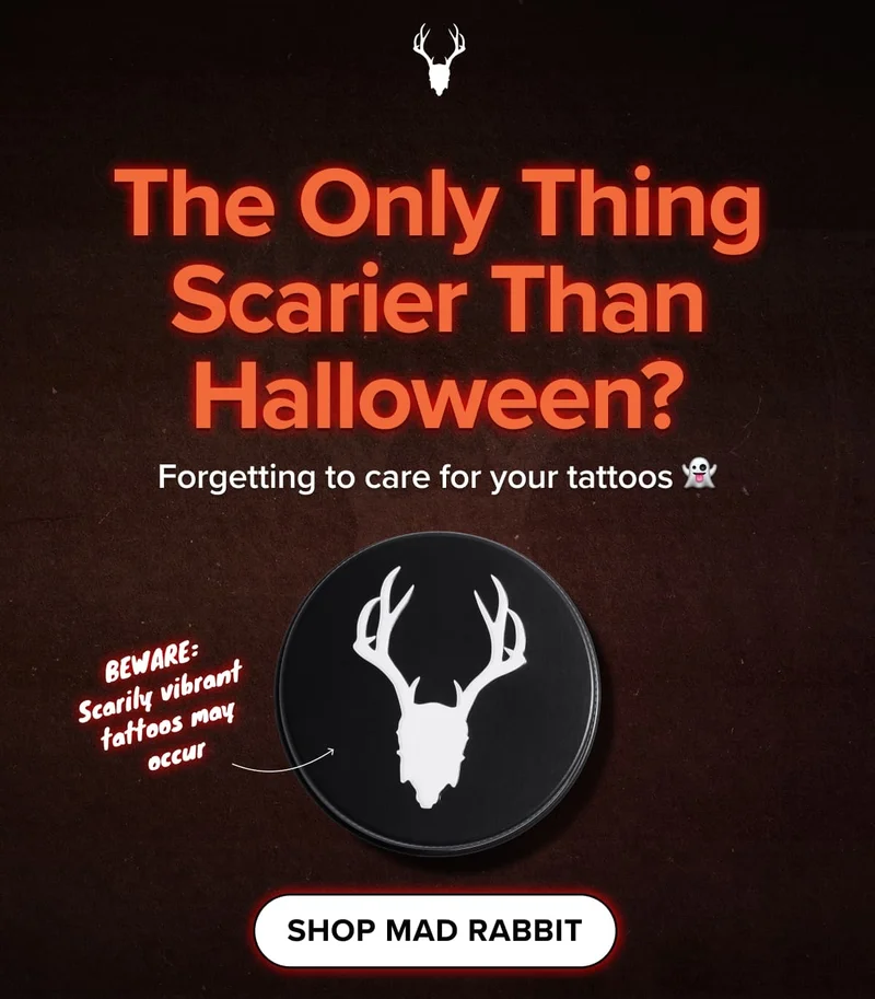 The Only Thing Scarier Than Halloween? Forgetting to care for your tattoos 👻