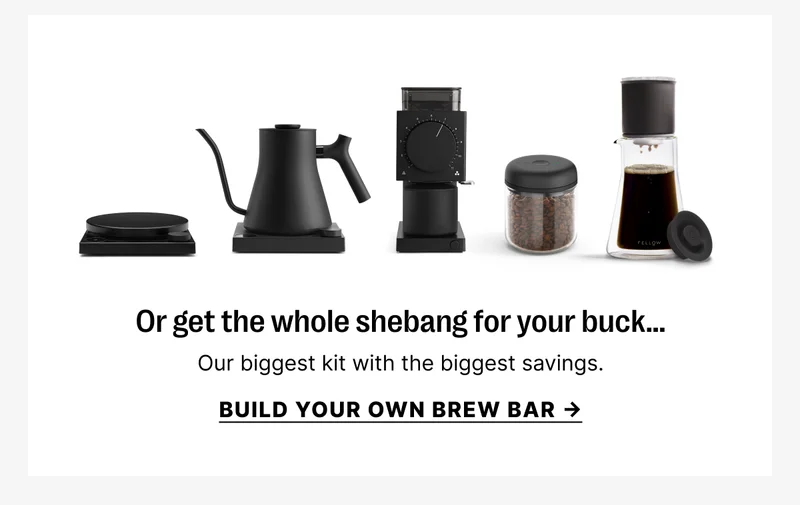 or get the whole shebang for your buck - Build Your Own Brew Bar