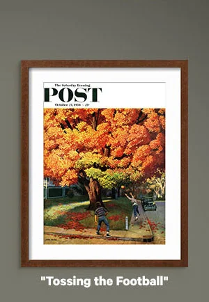 "Tossing the Football" Saturday Evening Post Cover, October 27, 1956
