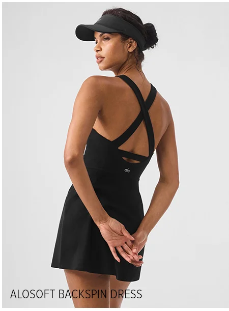 Alosoft Backspin Dress - Black