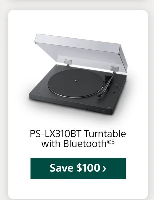 PS-LX310BT Turntable with Bluetooth®3 Save