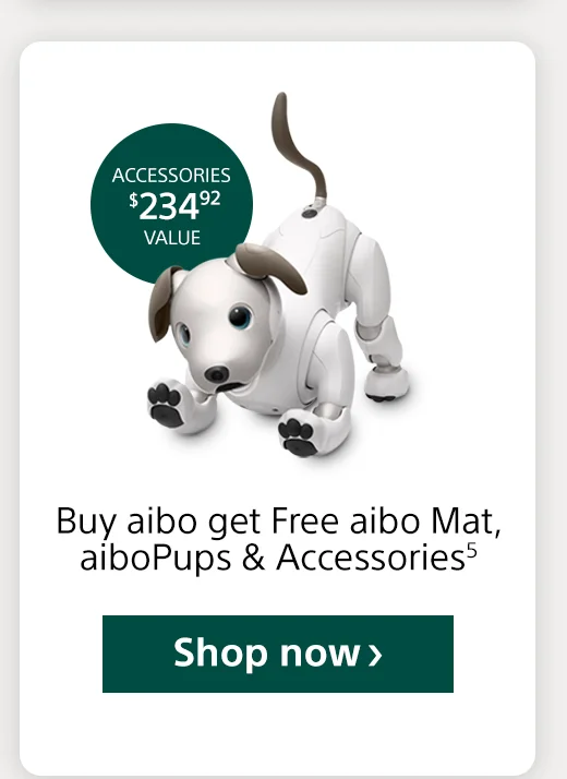 Accessories Buy aibo get Free aibo Mat, aiboPups & Accessories5 Shop now
