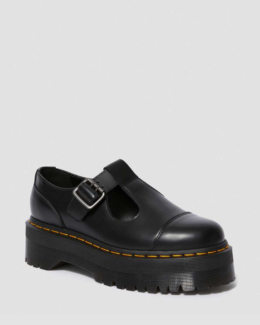 Image of Bethan Polished Smooth Leather Platform Shoes