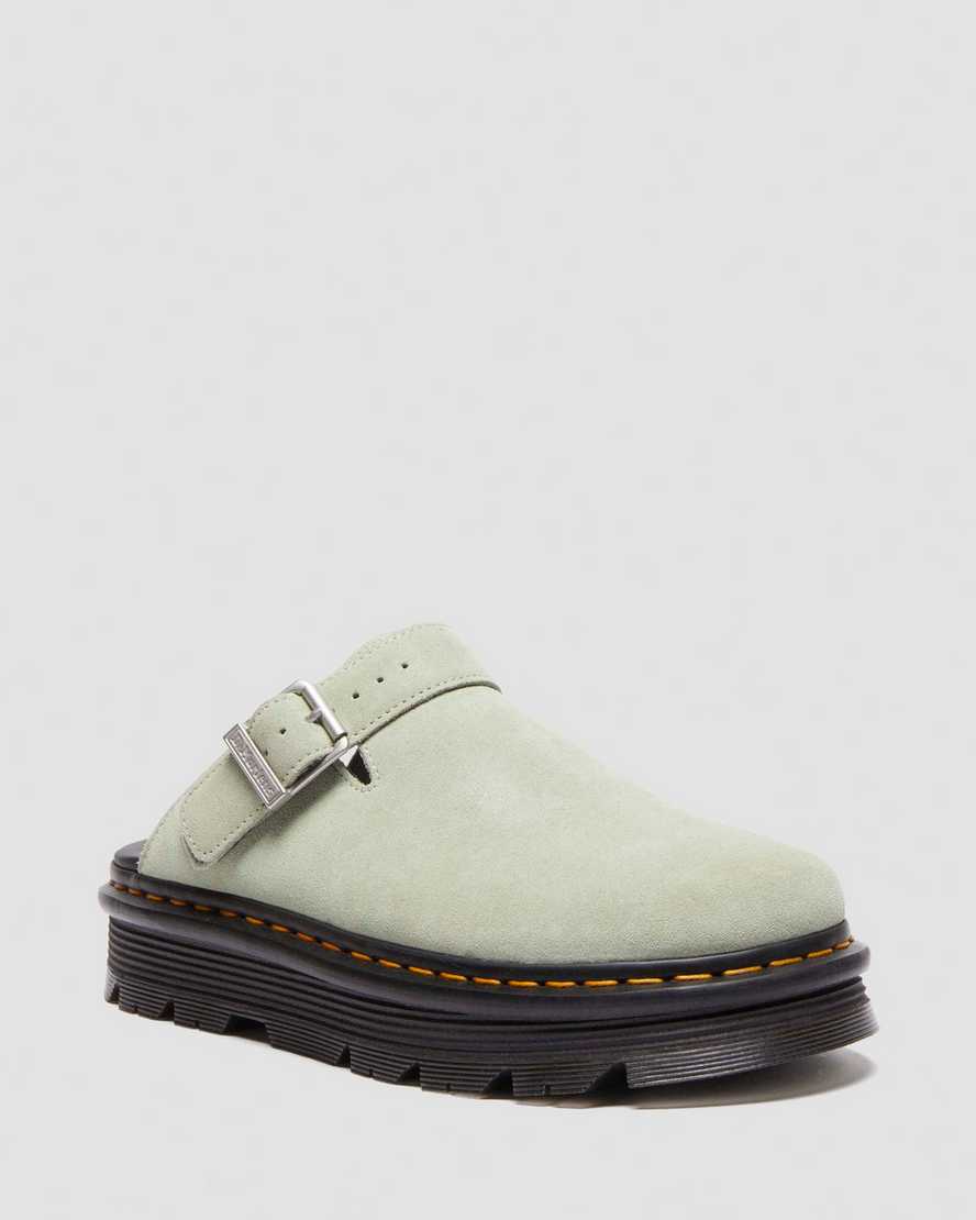 Image of Zebzag Suede Casual Slingback Platform Mules