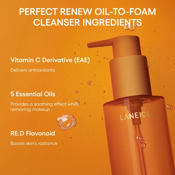 perfect renew oil to foam cleanser