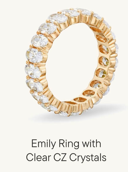 Emily Ring with Clear CZ Crystals
