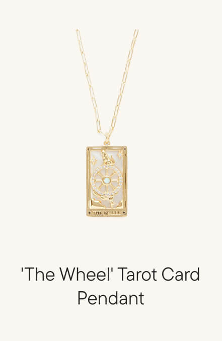 The Wheel Tarot Card Pendant