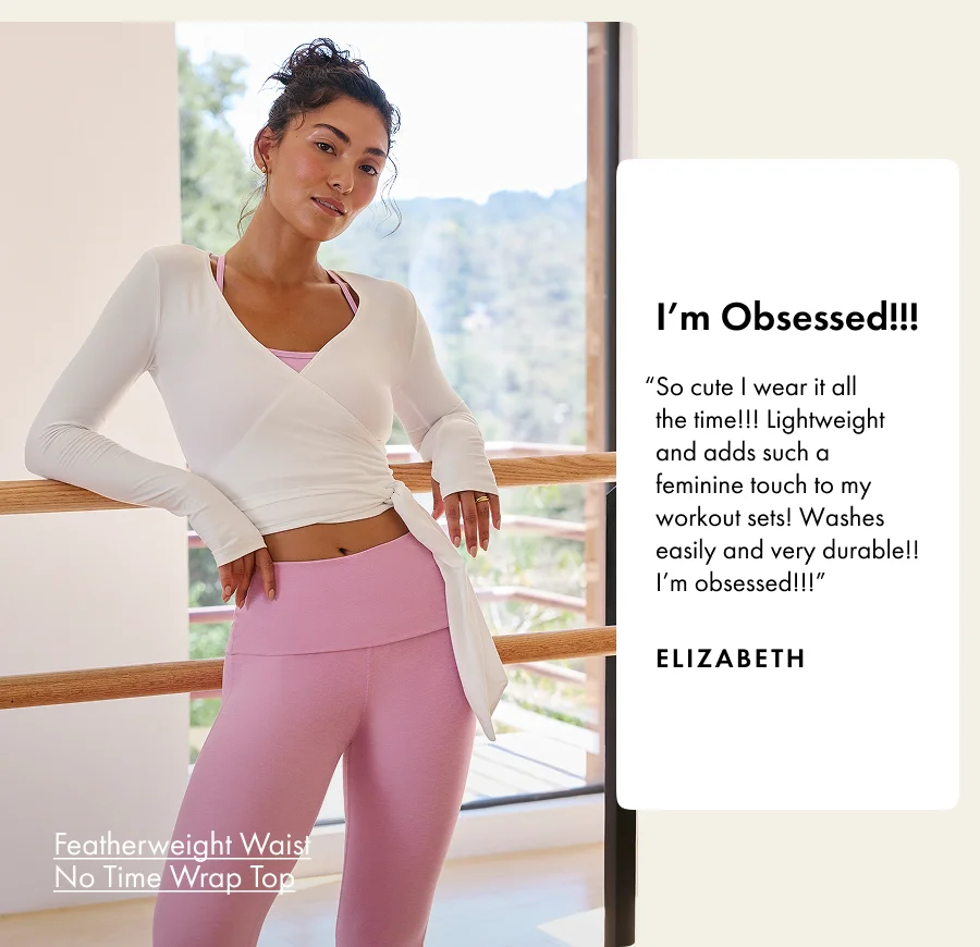 Featherweight Waist No Time Wrap Top in Cloud White