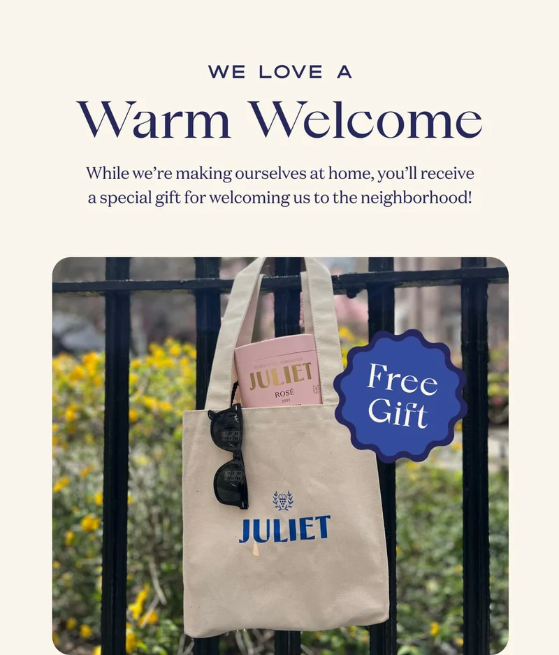 We love a Warm Welcome | While we’re making ourselves at home, you’ll receive a special gift for welcoming us to the neighborhood!