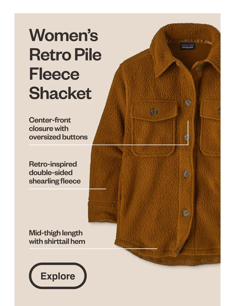 Women’s Retro Pile Fleece Shacket