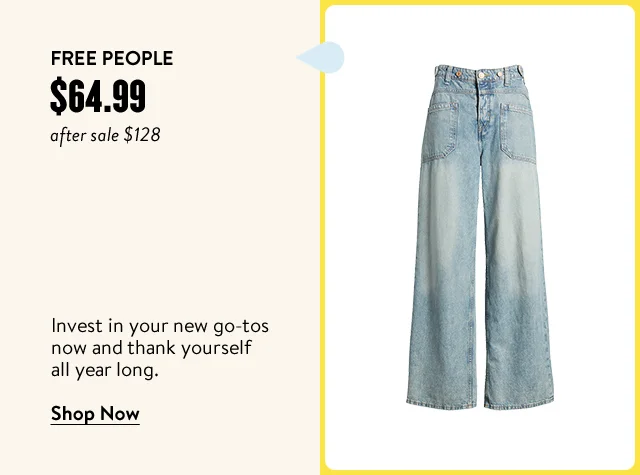 A pair of Free People jeans.