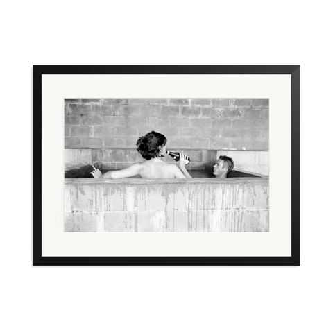 Steve McQueen & Wife Framed Print