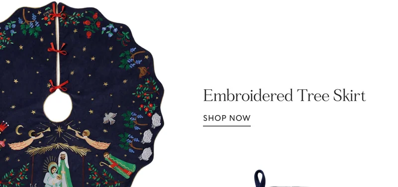 Embroidered Tree Skirt shop now