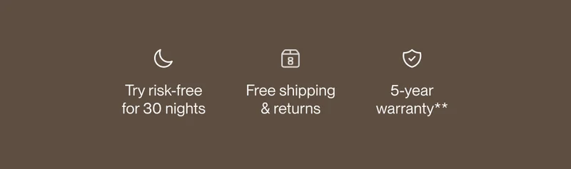 Try risk-free for 30 nights | Free shipping & returns | 5-year warranty