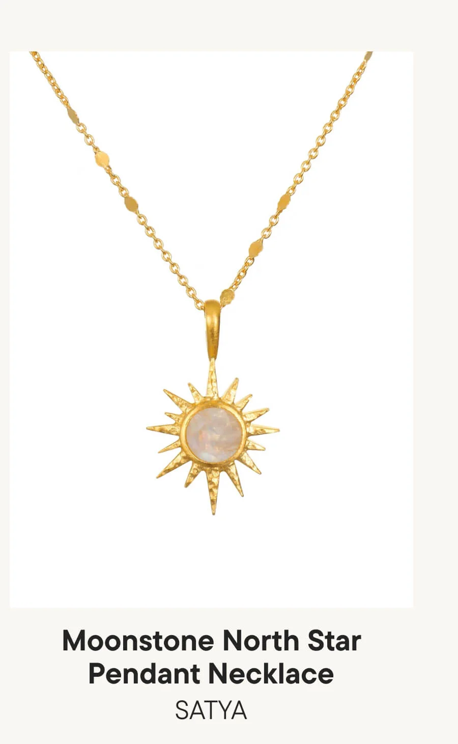 Satya Moonstone North Star Pendant Necklace