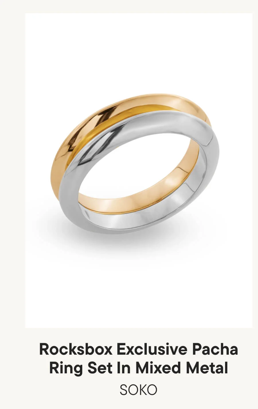 SOKO Rocksbox Exclusive Pacha Ring Set In Mixed Metal