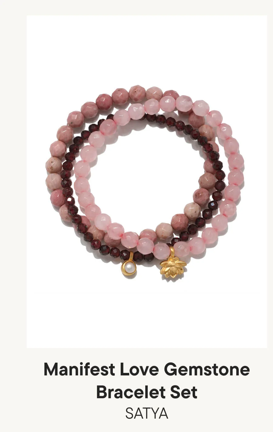 Satya Manifest Love Gemstone Bracelet Set
