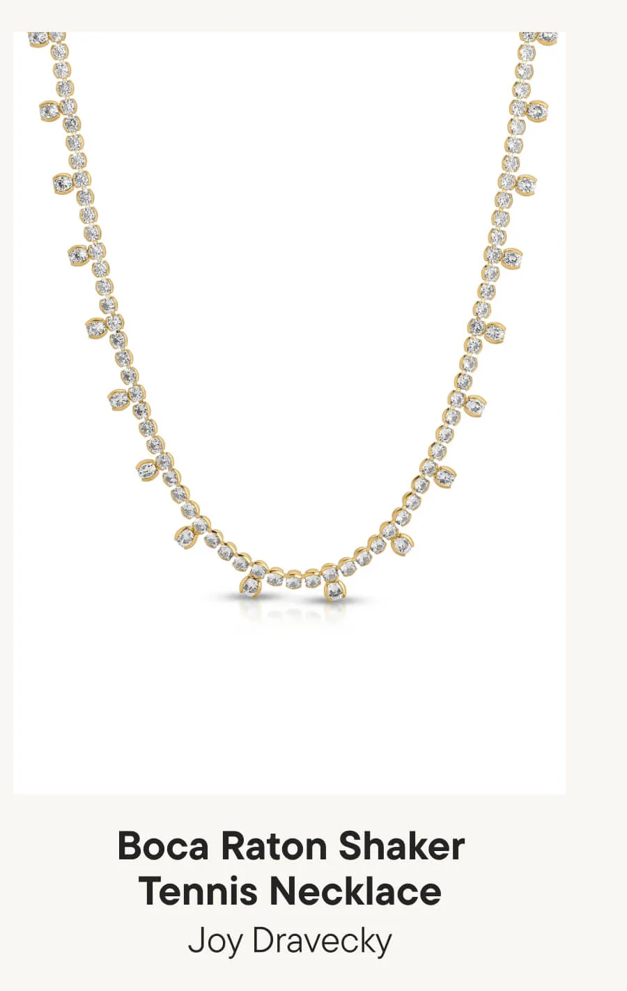 Joy Dravecky Boca Raton Shaker Tennis Necklace
