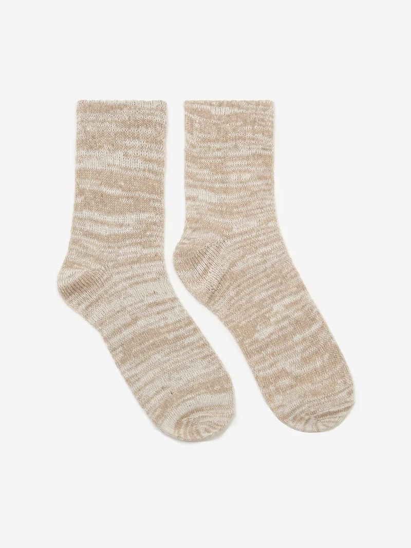 Image of Goodhood Worldwide Space Dye Socks - Cream/White