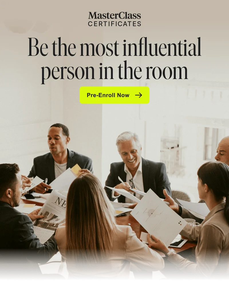 Be the most influential person in the room. Pre-Enroll Now.