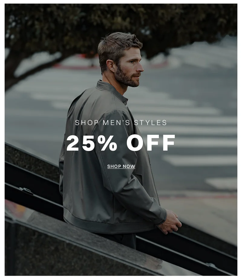 Shop Men's 25% Off