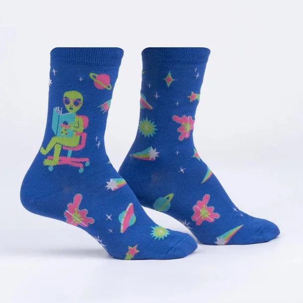 Image of Intergalactic Reading List Women's Crew Socks