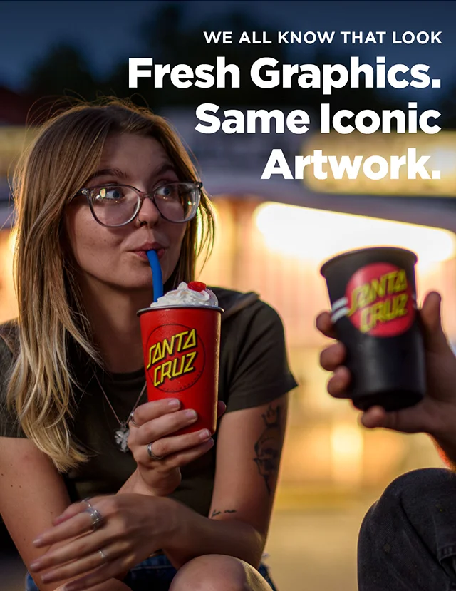 Fresh Graphics. Same Iconic Artwork. Santa Cruz Pints