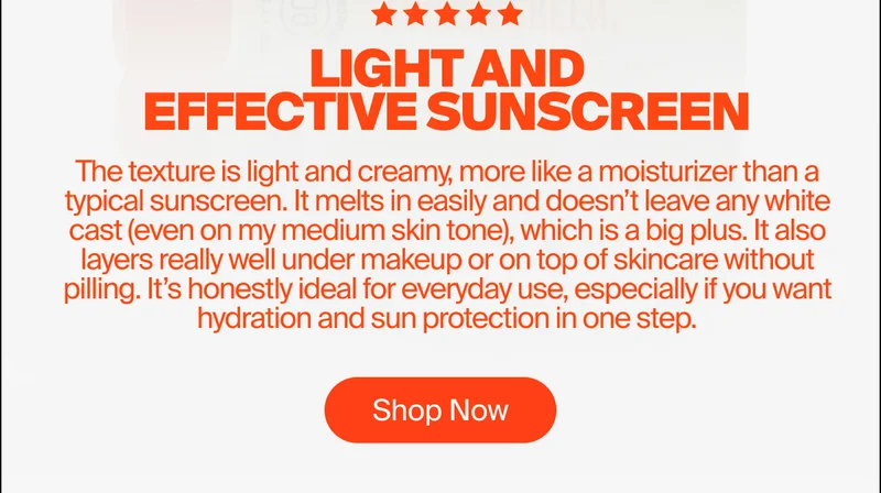 light and effective sunscreen