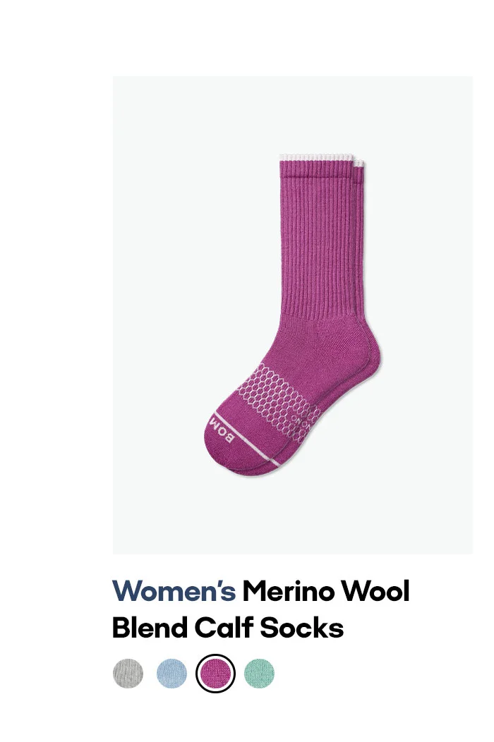Women's Merino Wool Blend Calf Socks