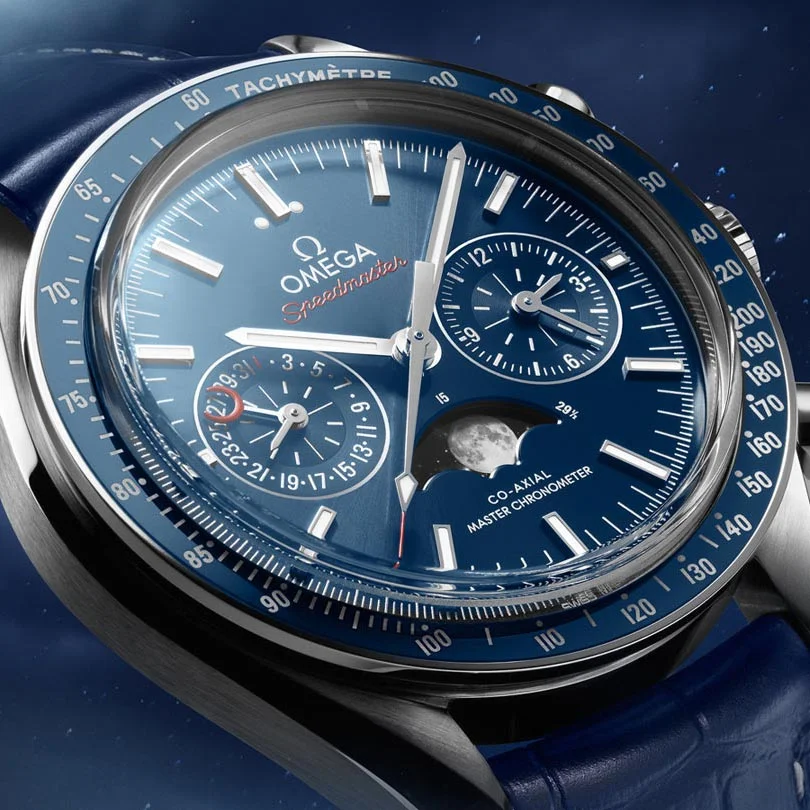 Speedmaster Moonphase with blue dial