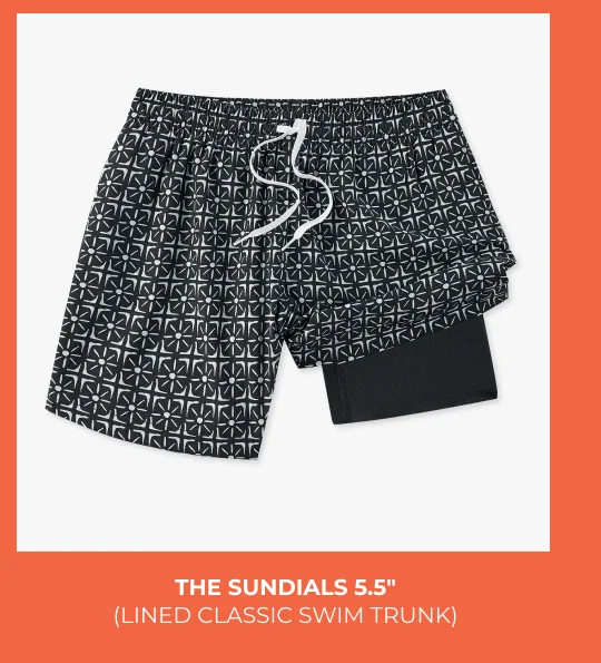 Lined Classic Swim Trunk: The Sundials 5.5"