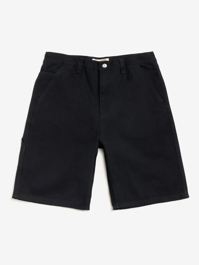 Image of Stussy Work Short Washed Canvas - Black