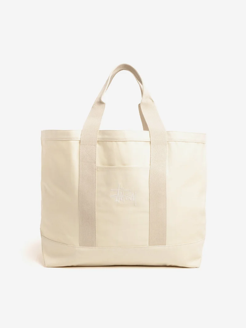 Image of Stussy Canvas Extra Large Tote Bag - Natural