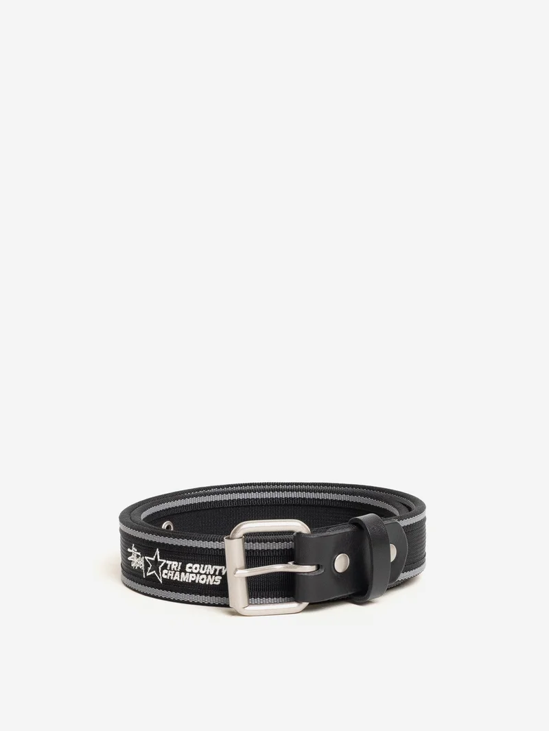Image of Stussy Tri County Webbing Belt - Black