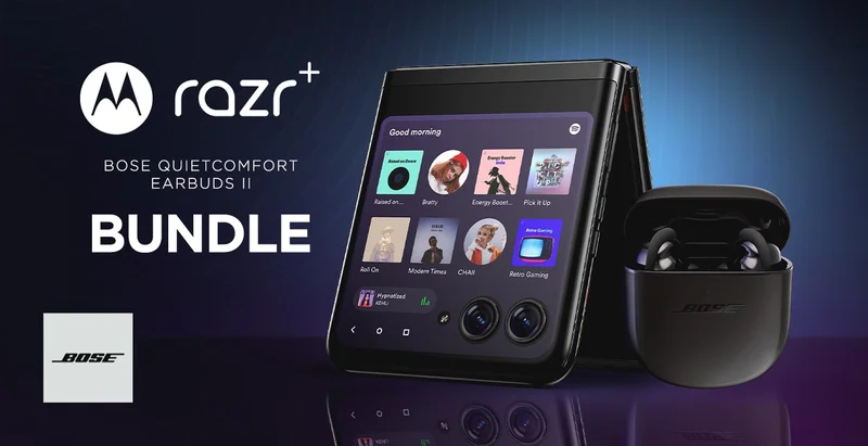 motorola razr+ (2023) - BoseQuiet Comfort Earbuds II Bundle