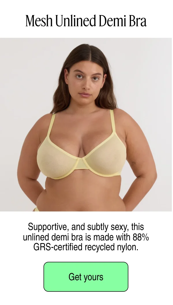 Mesh Unlined Demi Bra | Get yours