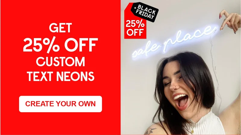 CUSTOM TEXT NEON 25% OFF