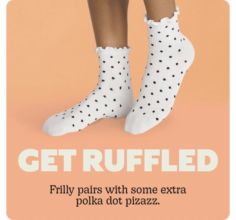 Get Ruffled - Frilly pairs with some extra polka dot pizazz