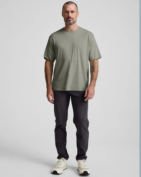 SoftKnit Men's Cotton Tee in Grey Sage