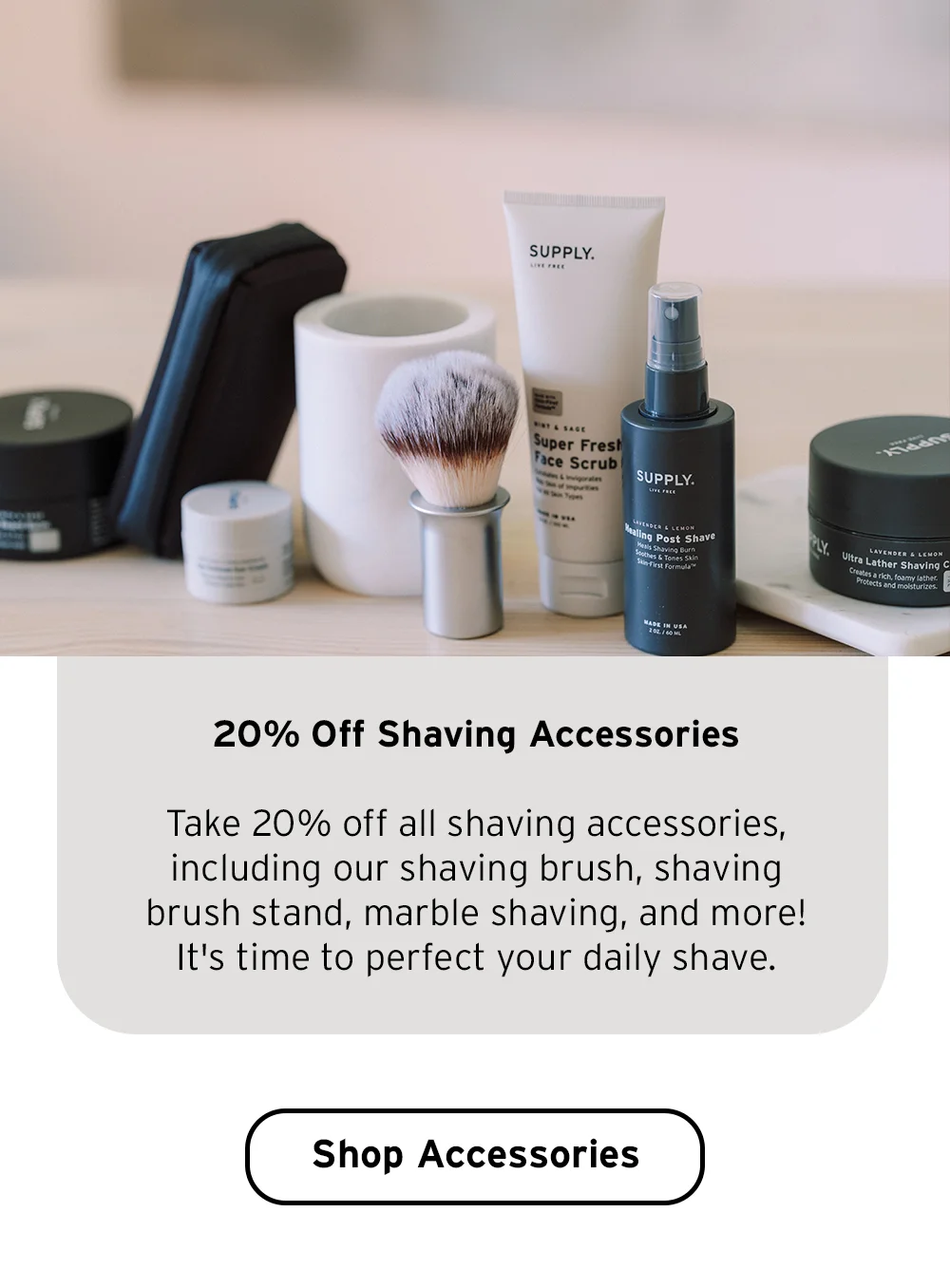 [Up to 20% off Shaving Accessories]