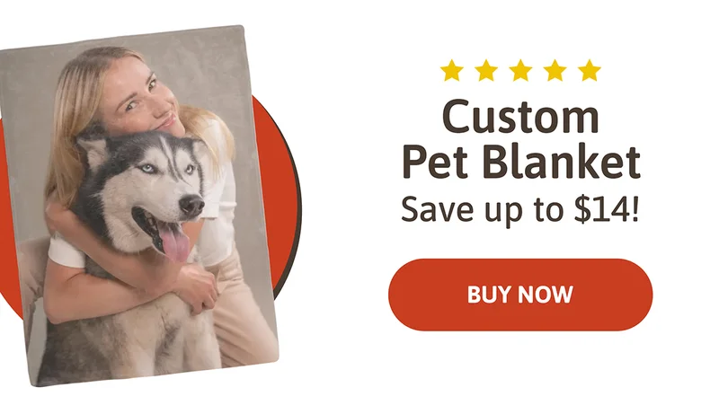 Custom Pet Photo Blanket. Save up to $14.