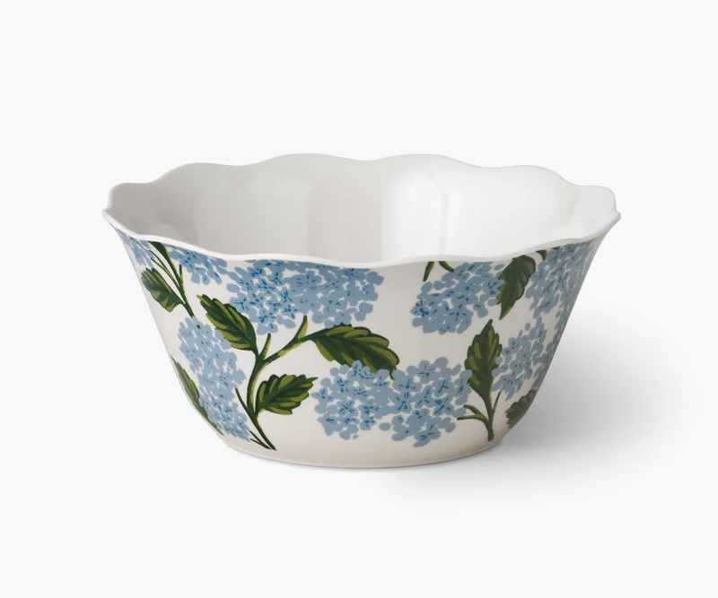 Image of Melamine Serving Bowl - Hydrangea