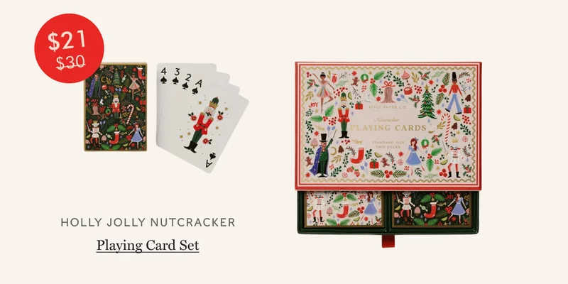 HOLLY JOLLY NUTCRACKER Playing Card Set - $21