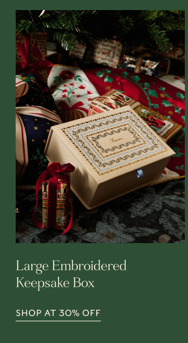 Large Embroidered Keepsake Box | SHOP AT 30% OFF