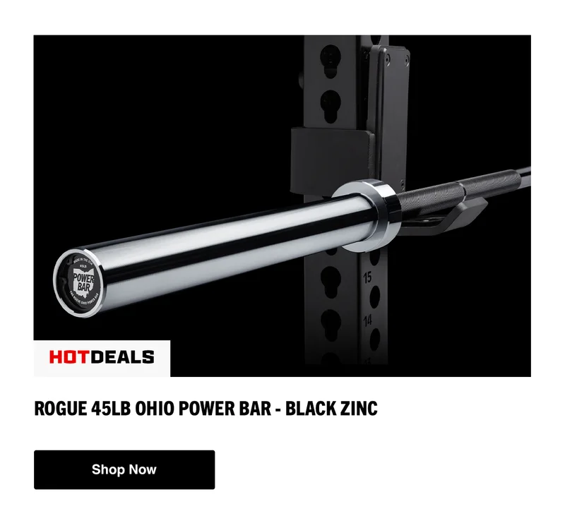 Rogue 45LB Ohio Power Bar - Black Zinc