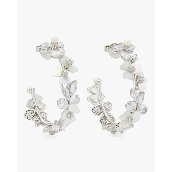Precious Pansy Hoops
