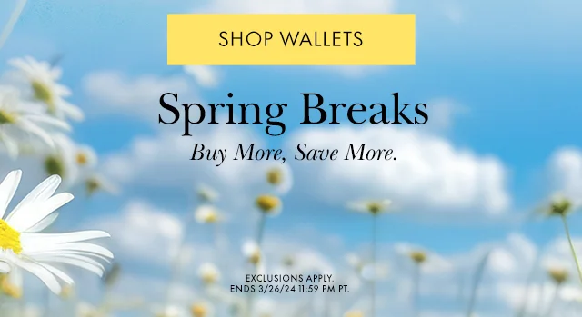 Spring Breaks Buy More, Save More. Exclusions apply. Ends 3/26/24 11:59 PM PT.