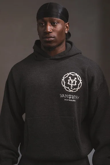 THORN KNIT CHARCOAL OVERSIZED HOODIE