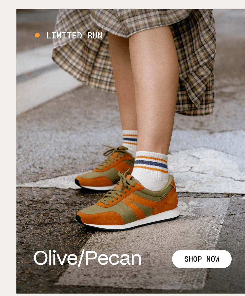 Limited run. Olive/Pecan. Shop now.